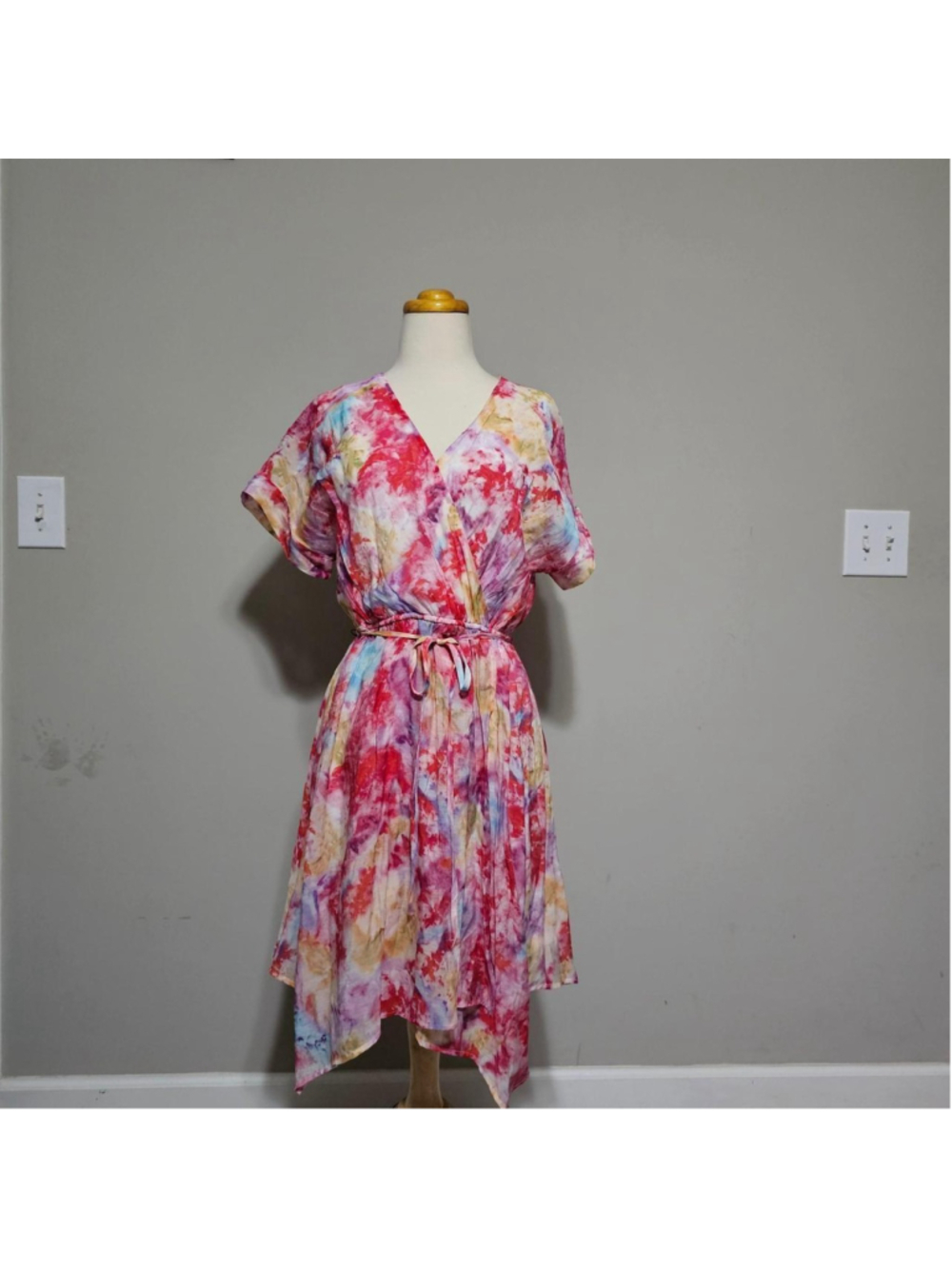 Andrée by Unit Tie Dye Faux Wrap Dress NWT Medium